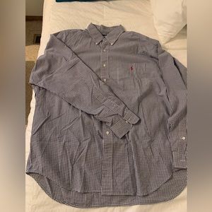 Men’s XL Polo by Ralph Lauren gingham shirt. Excellent condition, no issues.